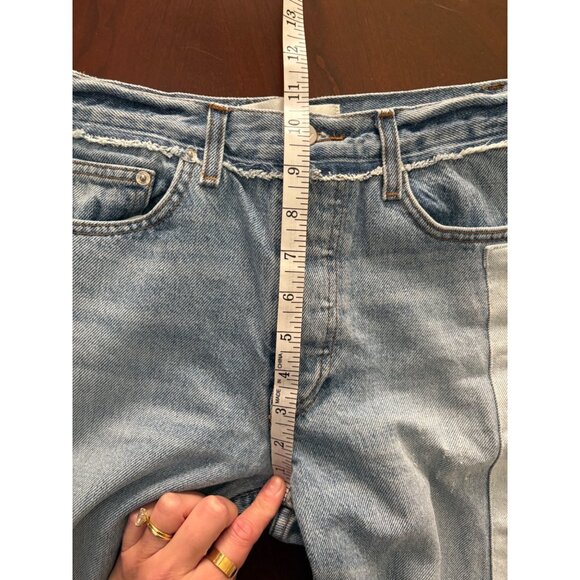 Reformation Denim Patch Skinny Distressed Patchwork Jeans Size 26 - Picture 11 of 13